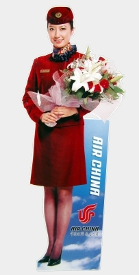 cardboard cutout of Air China